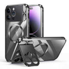 Large Window Holder MagSafe Magnetic Metal Phone Case, For iPhone 15 Pro Max, For iPhone 15 Pro, For iPhone 14, For iPhone 14 Pro, For iPhone 15