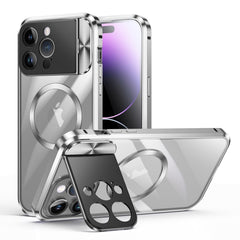 Large Window Holder MagSafe Magnetic Metal Phone Case, For iPhone 15 Pro Max, For iPhone 15 Pro, For iPhone 14, For iPhone 14 Pro, For iPhone 15