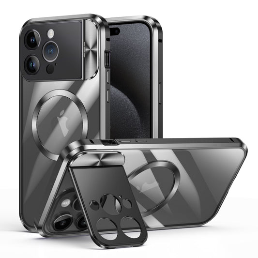 Large Window Holder MagSafe Magnetic Metal Phone Case, For iPhone 15 Pro Max, For iPhone 15 Pro, For iPhone 14, For iPhone 14 Pro, For iPhone 15