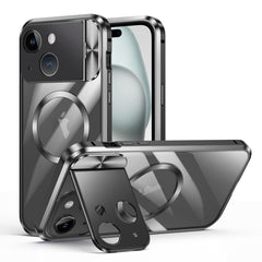 Large Window Holder MagSafe Magnetic Metal Phone Case, For iPhone 15 Pro Max, For iPhone 15 Pro, For iPhone 14, For iPhone 14 Pro, For iPhone 15