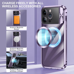 Large Window Holder MagSafe Magnetic Metal Phone Case, For iPhone 15 Pro Max, For iPhone 15 Pro, For iPhone 14, For iPhone 14 Pro, For iPhone 15