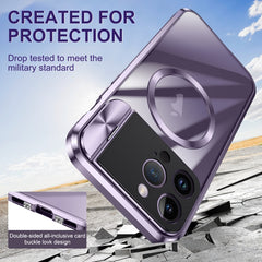 Large Window Holder MagSafe Magnetic Metal Phone Case, For iPhone 15 Pro Max, For iPhone 15 Pro, For iPhone 14, For iPhone 14 Pro, For iPhone 15