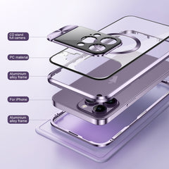 Large Window Holder MagSafe Magnetic Metal Phone Case, For iPhone 15 Pro Max, For iPhone 15 Pro, For iPhone 14, For iPhone 14 Pro, For iPhone 15