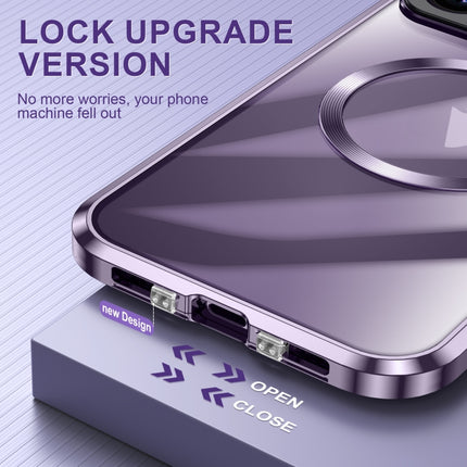 Large Window Holder MagSafe Magnetic Metal Phone Case, For iPhone 15 Pro Max, For iPhone 15 Pro, For iPhone 14, For iPhone 14 Pro, For iPhone 15