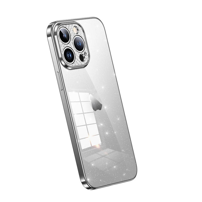 SULADA Electroplated Transparent Glittery TPU Phone Case, For iPhone 14 Pro Max, For iPhone 15, For iPhone 13 Pro Max, For iPhone 13 Pro, For iPhone 13, For iPhone 12