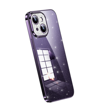 SULADA Electroplated Transparent Glittery TPU Phone Case, For iPhone 15, For iPhone 14 Pro Max, For iPhone 13 Pro Max, For iPhone 13 Pro, For iPhone 13, For iPhone 12
