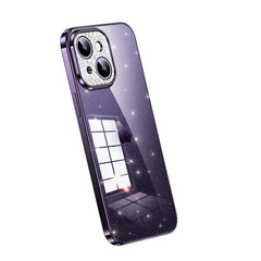 SULADA Electroplated Transparent Glittery TPU Phone Case, For iPhone 15, For iPhone 14 Pro Max, For iPhone 13 Pro Max, For iPhone 13 Pro, For iPhone 13, For iPhone 12