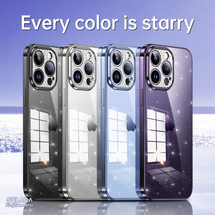 SULADA Electroplated Transparent Glittery TPU Phone Case, For iPhone 12 Pro Max, For iPhone 11