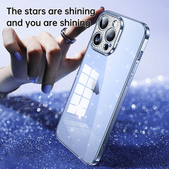 SULADA Electroplated Transparent Glittery TPU Phone Case, For iPhone 12 Pro Max, For iPhone 11
