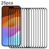 25pcs Full Glue Screen Tempered Glass Film, For iPhone 15 Pro Max, For iPhone 15 Pro, For iPhone 15 Plus, For iPhone 15