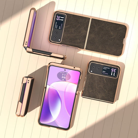 Nano Plating Dream Litchi Texture PU Phone Case, For Motorola Razr 40
