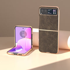 Nano Plating Dream Litchi Texture PU Phone Case, For Motorola Razr 40