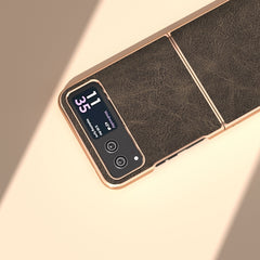 Nano Plating Dream Litchi Texture PU Phone Case, For Motorola Razr 40