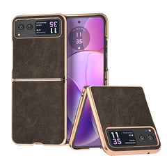 Nano Plating Dream Litchi Texture PU Phone Case, For Motorola Razr 40