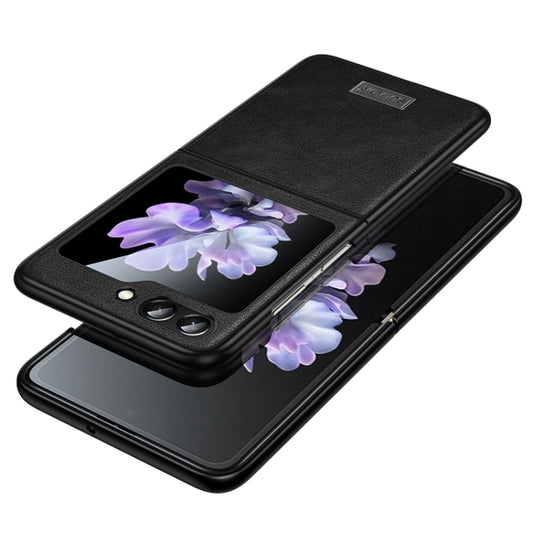 SULADA Shockproof TPU + Handmade Leather Phone Case, For Samsung Galaxy Z Flip6, For Samsung Galaxy Z Flip5, For Samsung Galaxy Z Flip4