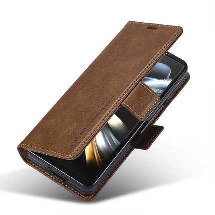 LC.IMEEKE RFID Anti-theft Leather Phone Case, For Galaxy Z Fold8 Ultra 5G, For Galaxy Z Flip8 5G, For Samsung Galaxy Z Flip6 / Flip7 FE, For Samsung Galaxy Z Fold7 5G, For Samsung Galaxy Z Flip7 5G, For Samsung Galaxy Z Fold6 5G