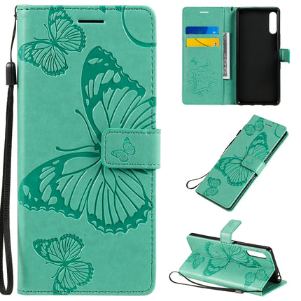 3D Butterflies Embossing Pattern Horizontal Flip Leather Case with Holder & Card Slot & Wallet, For Sony Xperia L4, For Sony Xperia 10 II, For Xiaomi Redmi K30 Pro