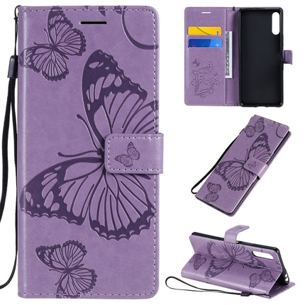 3D Butterflies Embossing Pattern Horizontal Flip Leather Case with Holder & Card Slot & Wallet, For Sony Xperia L4, For Sony Xperia 10 II, For Xiaomi Redmi K30 Pro