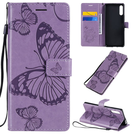 3D Butterflies Embossing Pattern Horizontal Flip Leather Case with Holder & Card Slot & Wallet, For Sony Xperia L4, For Sony Xperia 10 II, For Xiaomi Redmi K30 Pro