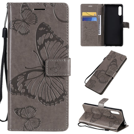 3D Butterflies Embossing Pattern Horizontal Flip Leather Case with Holder & Card Slot & Wallet, For Sony Xperia L4, For Sony Xperia 10 II, For Xiaomi Redmi K30 Pro