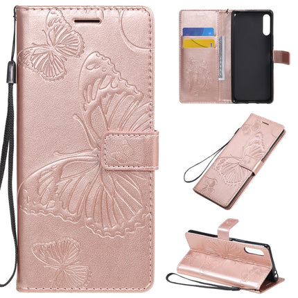 3D Butterflies Embossing Pattern Horizontal Flip Leather Case with Holder & Card Slot & Wallet, For Sony Xperia L4, For Sony Xperia 10 II, For Xiaomi Redmi K30 Pro