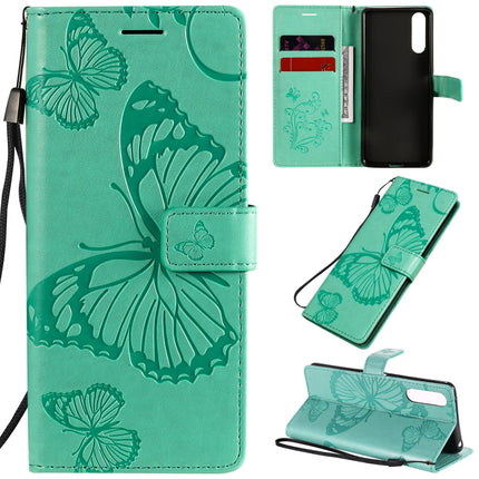 3D Butterflies Embossing Pattern Horizontal Flip Leather Case with Holder & Card Slot & Wallet, For Sony Xperia L4, For Sony Xperia 10 II, For Xiaomi Redmi K30 Pro