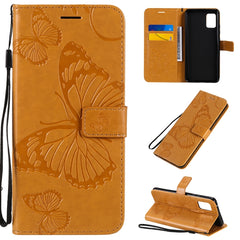 3D Butterflies Embossing Pattern Horizontal Flip Leather Case with Holder & Card Slot & Wallet