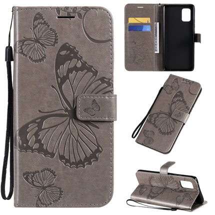 3D Butterflies Embossing Pattern Horizontal Flip Leather Case with Holder & Card Slot & Wallet, For Samsung Galaxy A41, For Samsung Galaxy A51 5G, For Samsung Galaxy A71 5G