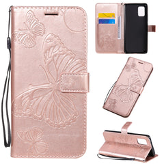 3D Butterflies Embossing Pattern Horizontal Flip Leather Case with Holder & Card Slot & Wallet