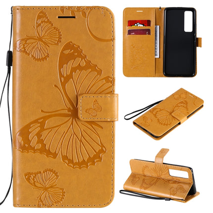 3D Butterflies Embossing Pattern Horizontal Flip Leather Case with Holder & Card Slot & Wallet, For Huawei Nova 7, For Huawei Nova 7 Pro, For Huawei Nova 7 SE / P40 Lite 5G