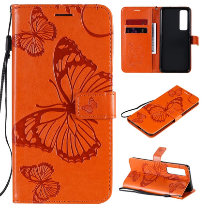 3D Butterflies Embossing Pattern Horizontal Flip Leather Case with Holder & Card Slot & Wallet, For Huawei Nova 7, For Huawei Nova 7 Pro, For Huawei Nova 7 SE / P40 Lite 5G