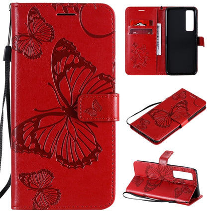 3D Butterflies Embossing Pattern Horizontal Flip Leather Case with Holder & Card Slot & Wallet, For Huawei Nova 7, For Huawei Nova 7 Pro, For Huawei Nova 7 SE / P40 Lite 5G