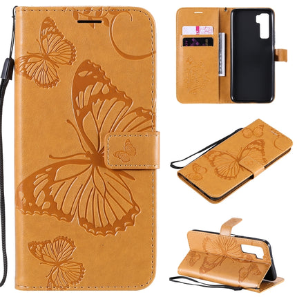 3D Butterflies Embossing Pattern Horizontal Flip Leather Case with Holder & Card Slot & Wallet, For Huawei Nova 7, For Huawei Nova 7 Pro, For Huawei Nova 7 SE / P40 Lite 5G