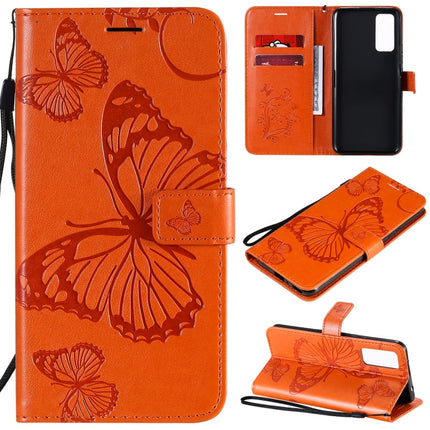 3D Butterflies Embossing Pattern Horizontal Flip Leather Case with Holder & Card Slot & Wallet, For Huawei Honor 30, For Huawei Honor Play 4T Pro