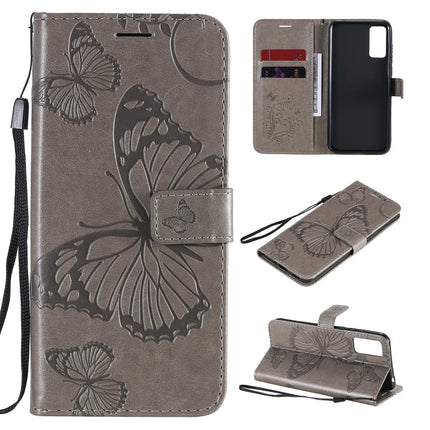 3D Butterflies Embossing Pattern Horizontal Flip Leather Case with Holder & Card Slot & Wallet, For Huawei Honor 30, For Huawei Honor Play 4T Pro