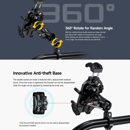 Ulefone Armor Mount Pro AM01 Universal Bicycle Handle Phone Holder, Armor Mount Pro