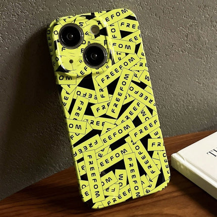 Painted Pattern Precise Hole PC Phone Case, For iPhone 14