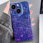 For iPhone 14 / Blue Purple Graffiti