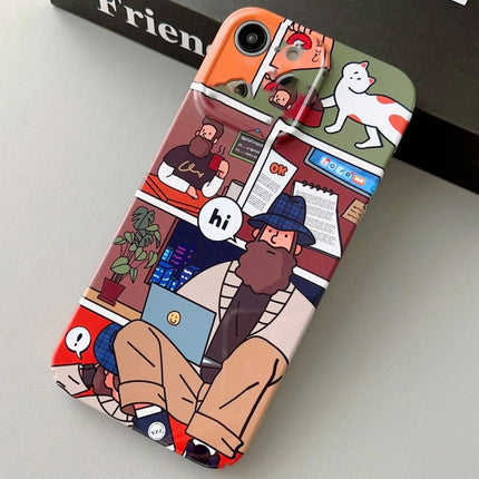 Painted Pattern Precise Hole PC Phone Case, For iPhone SE 2022 / 2020 / 8 / 7