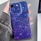 For iPhone SE 2022 / 2020 / 8 / 7 / Blue Purple Graffiti