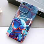 For iPhone XR / Blue Paint Astronaut