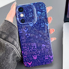 For iPhone XS Max / Blue Purple Graffiti