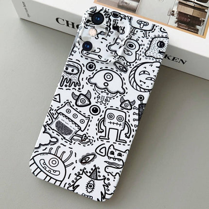 Painted Pattern Precise Hole PC Phone Case, For iPhone XS Max