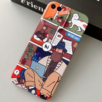 Painted Pattern Precise Hole PC Phone Case, For iPhone 8 Plus / 7 Plus