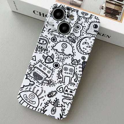 Painted Pattern Precise Hole PC Phone Case, For iPhone 15