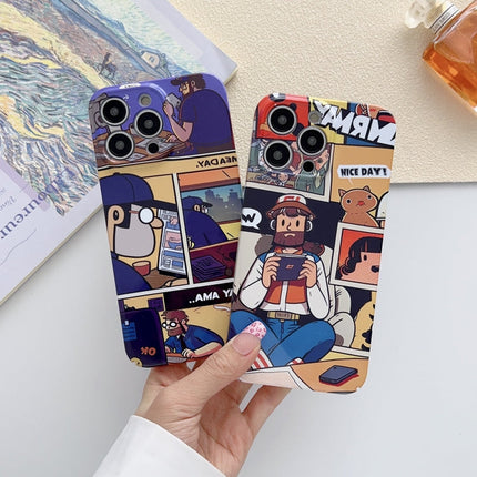 Painted Pattern Precise Hole PC Phone Case, For iPhone SE 2022 / 2020 / 8 / 7