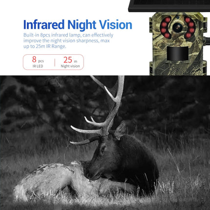 ESCAM QF380 4MP Network Solar PIR Alert Smart Wildlife Hunting Camera