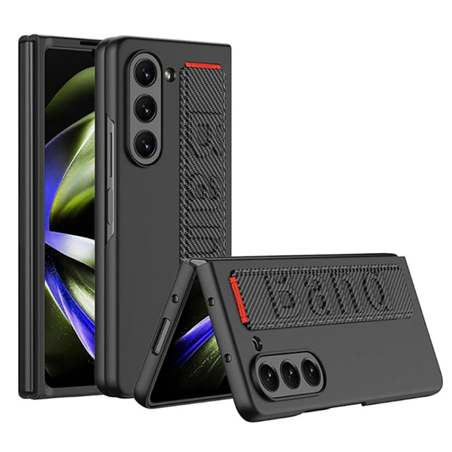 GKK Ultra-thin Wristband Shockproof Phone Case with Holder, For Samsung Galaxy Z Fold5 5G