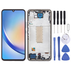 Original LCD Screen Digitizer Full Assembly with Frame, For Samsung Galaxy A25 SM-A256B, For Samsung Galaxy A15 5G SM-A156B, For Samsung Galaxy A35 SM-A356B, For Samsung Galaxy A05 SM-A055F, For Samsung Galaxy A05s SM-A057F�����������������������������...