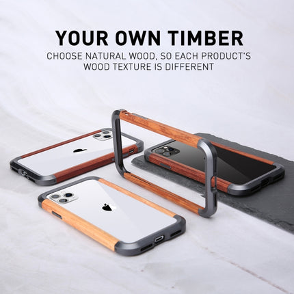 R-JUST Metal + Wood Frame Protective Case, For iPhone 11 Pro, For iPhone X / XS